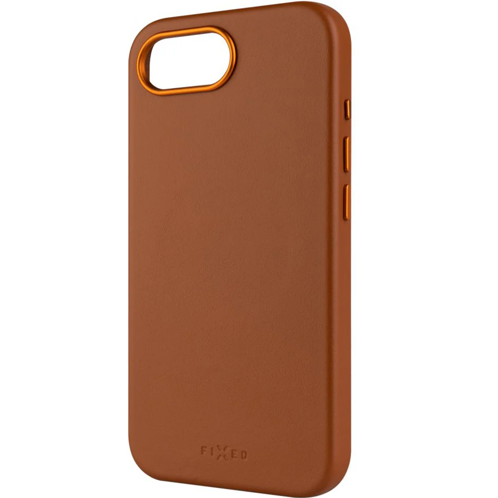 Handyhülle für iPhone 17e / 16e, Fixed MagLeather mit MagSafe, Braun