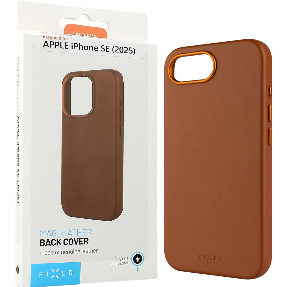 Handyhülle für iPhone 17e / 16e, Fixed MagLeather mit MagSafe, Braun - Image 2