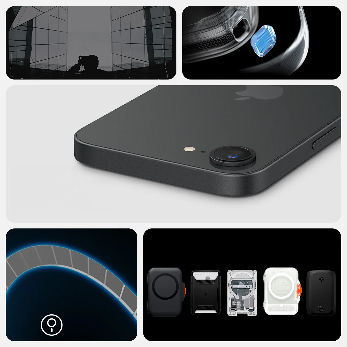Handyhülle für iPhone 17e / 16e, Spigen Rugged Armor Mag mit MagSafe, Schwarz - Image 16