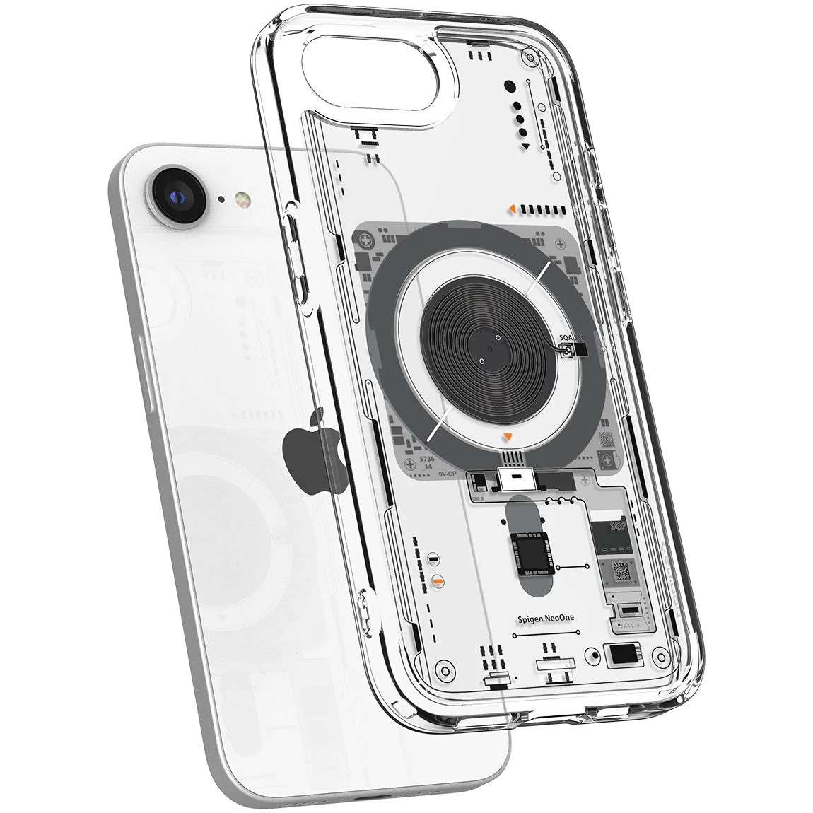 Handyhülle für iPhone 17e / 16e, Spigen Ultra Hybrid Mag mit MagSafe, Transparent-Gemustert (Neo One) - Image 5