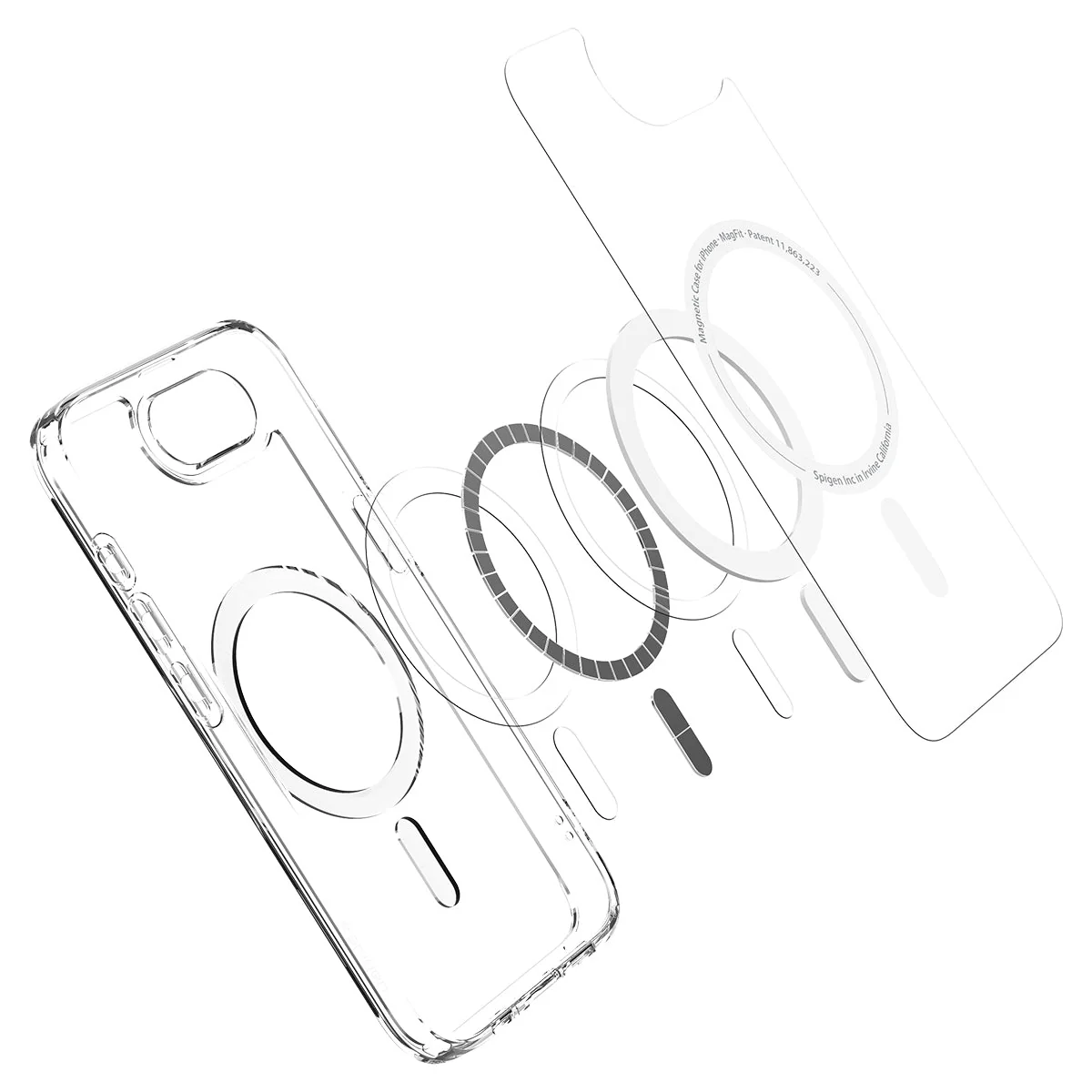 Handyhülle für iPhone 17e / 16e, Spigen Ultra Hybrid Mag mit MagSafe, Transparent-Weiß - Image 10