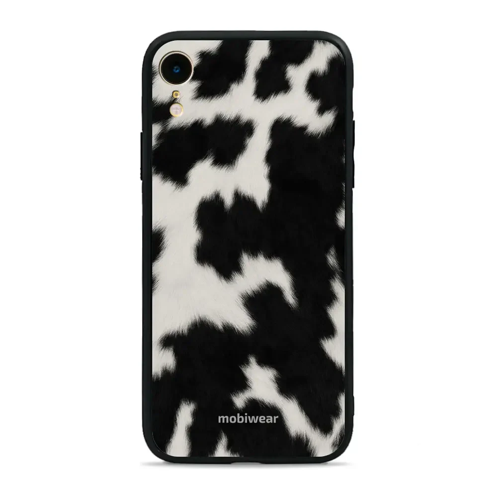 Handyhülle für iPhone Xr, Mobiwear Glossy Case, Kuhfell-Optik