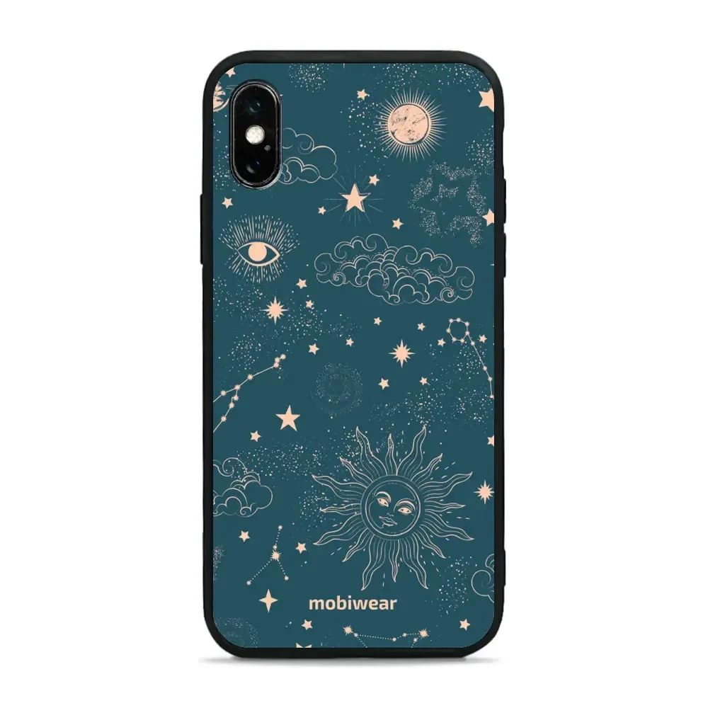 Handyhülle für iPhone Xs, Mobiwear Glossy Case, Astraler Staub