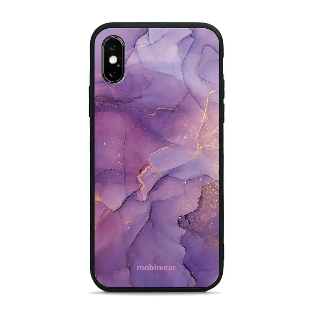 Handyhülle für iPhone Xs, Mobiwear Glossy Case, Violett