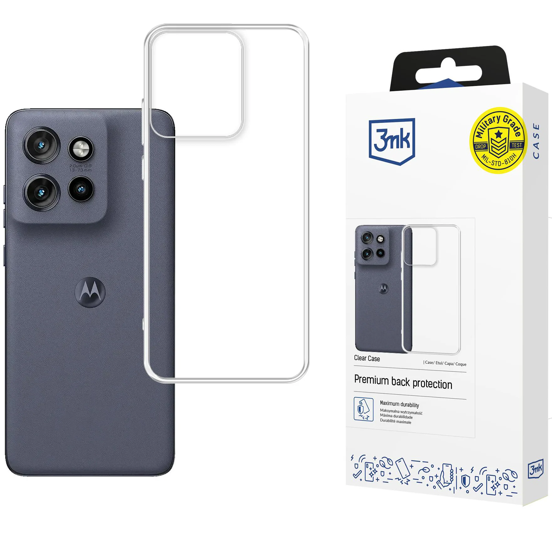 Handyhülle für Motorola Edge 60 NEO, 3mk Clear Case, Transparent - Image 3