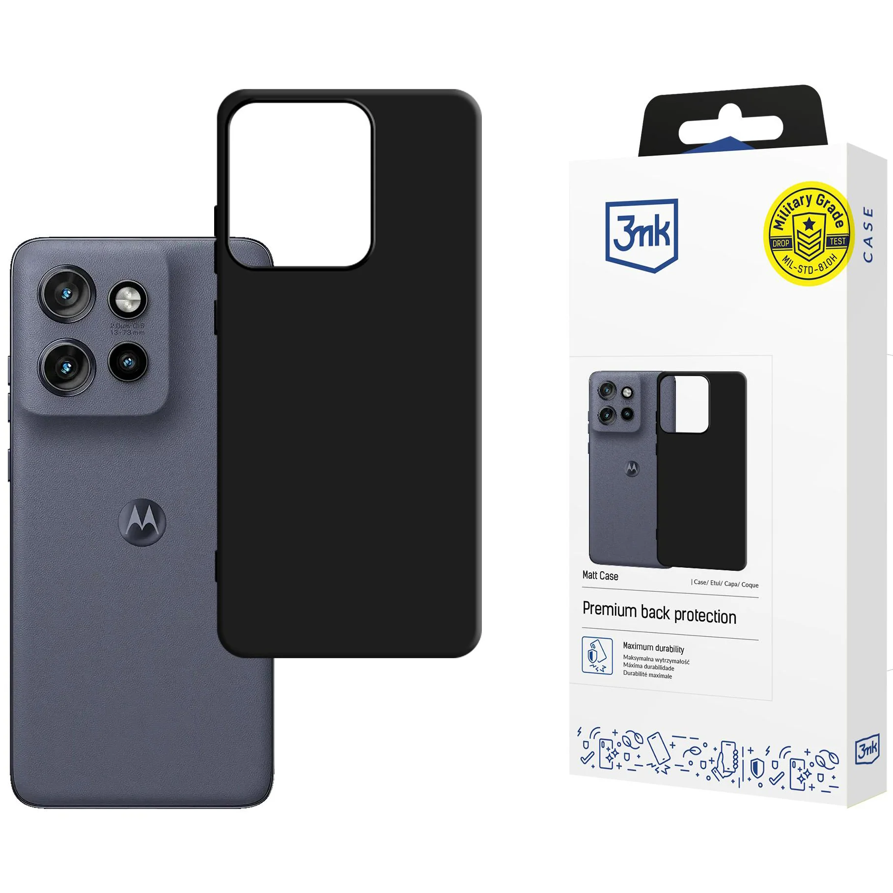 Handyhülle für Motorola Edge 60 NEO, 3mk Matt Case, Mattes Schwarz - Image 3