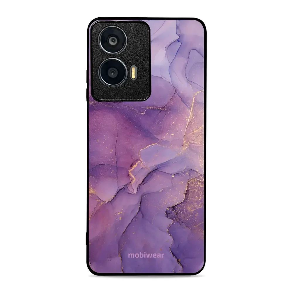 Handyhülle für Motorola Moto E14, Mobiwear Glossy Case, Violett