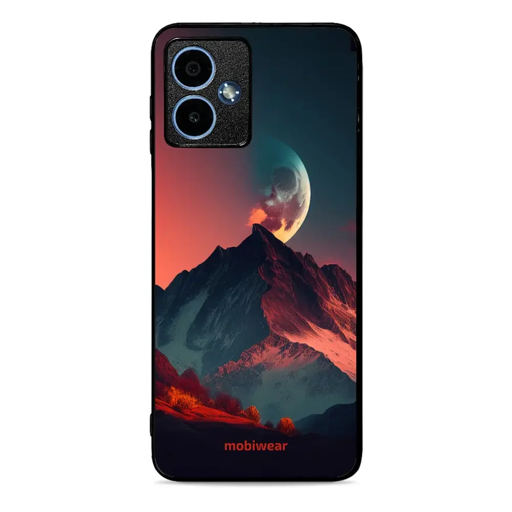 Handyhülle für Motorola Moto G14, Mobiwear Glossy Case, Gebirgsdämmerung