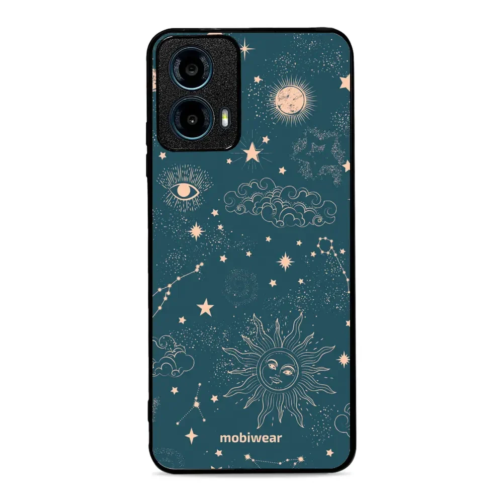 Handyhülle für Motorola Moto G34 5G, Mobiwear Glossy Case, Astraler Staub