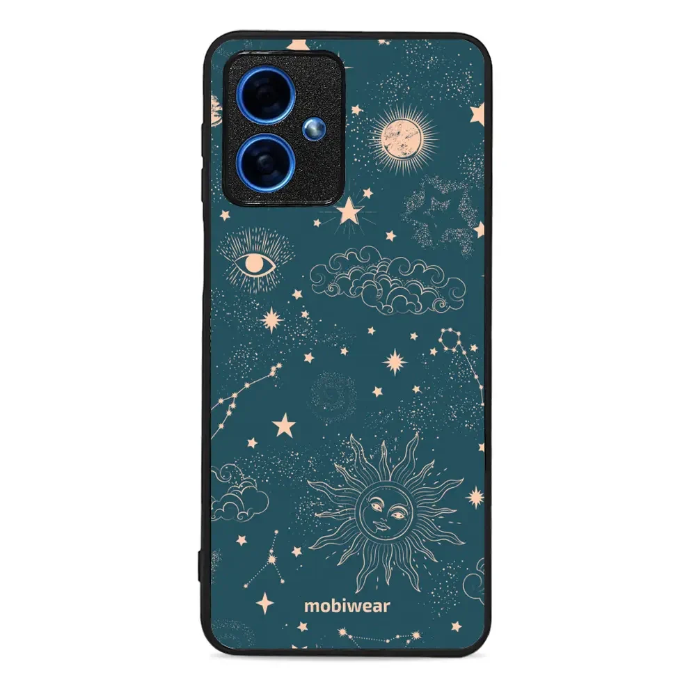 Handyhülle für Motorola Moto G54 5G, Mobiwear Glossy Case, Astraler Staub