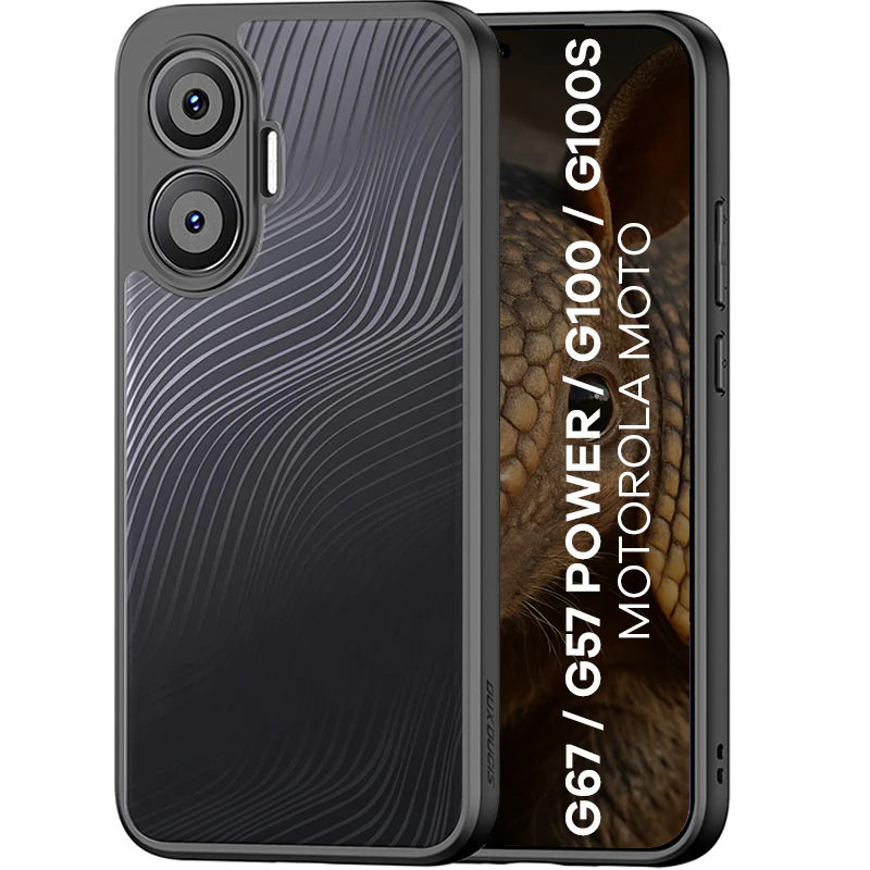 Handyhülle für Motorola Moto G67 Power / G57 Power / G100 / G100S, Dux Ducis Aimo, Transparent mit Schwarzen Rahmen
