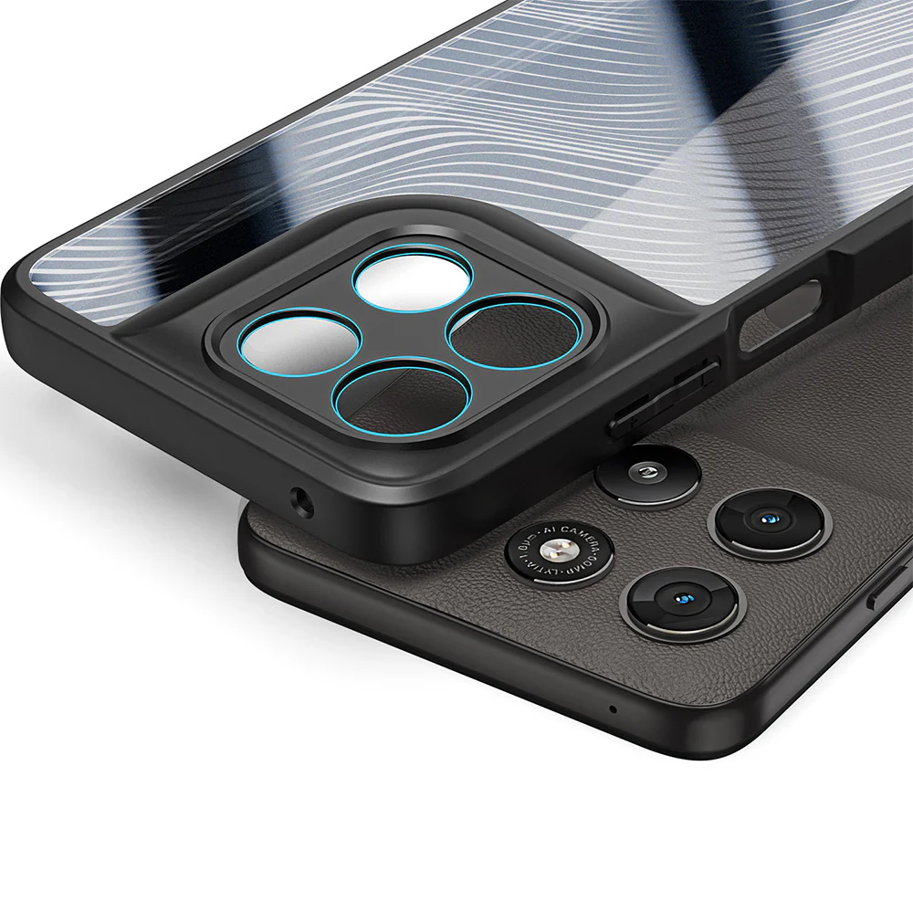 Handyhülle für Motorola Moto G67 Power / G57 Power / G100 / G100S, Dux Ducis Aimo, Transparent mit Schwarzen Rahmen - Image 9