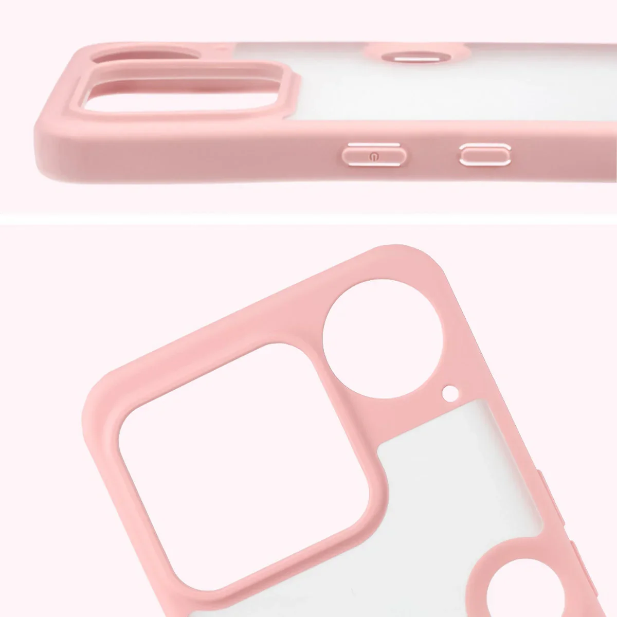 Handyhülle für Nothing Phone (3), Bizon Case Angelo, Semitransparent mit hellrosa Rahmen - Image 3