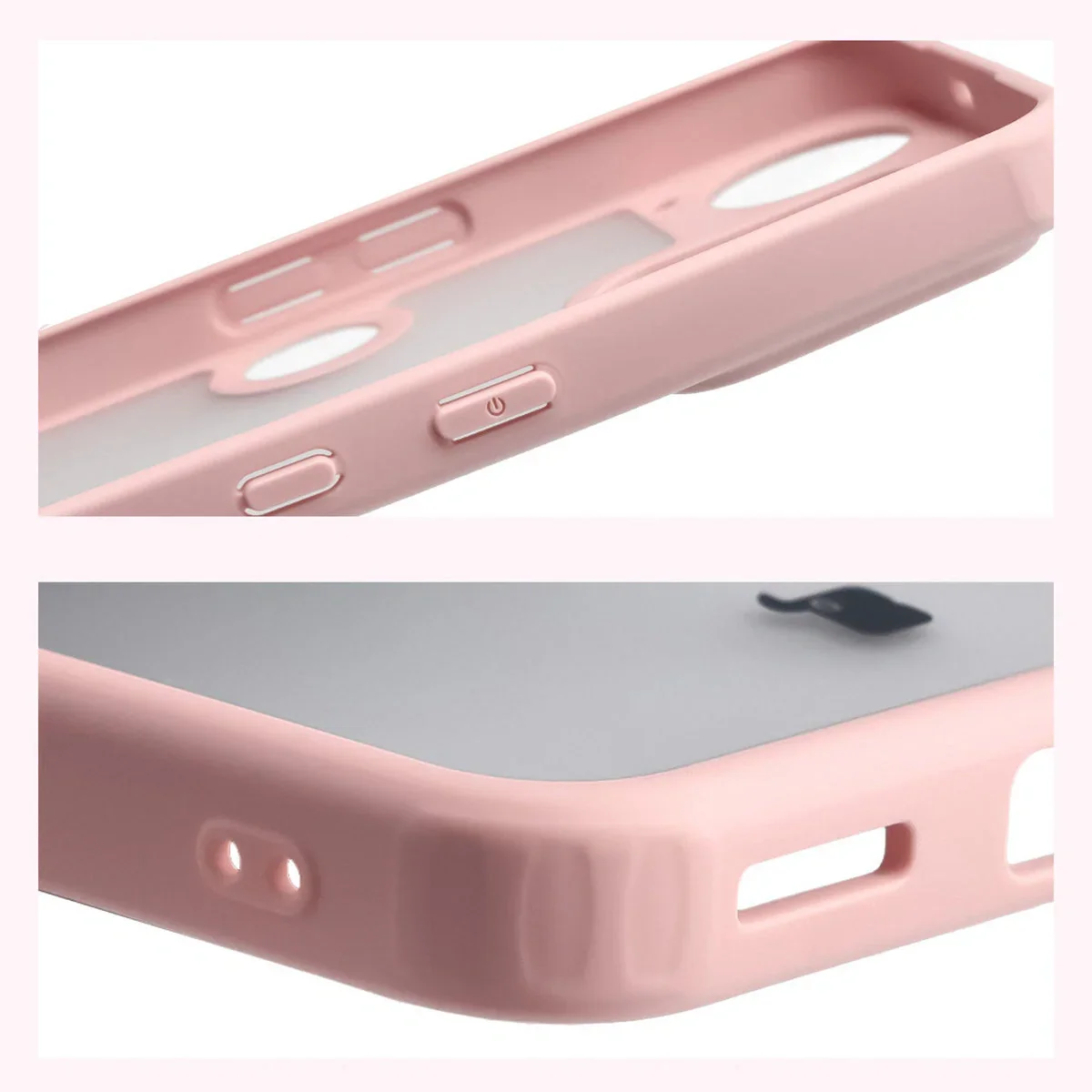Handyhülle für Nothing Phone (3), Bizon Case Angelo, Semitransparent mit hellrosa Rahmen - Image 4