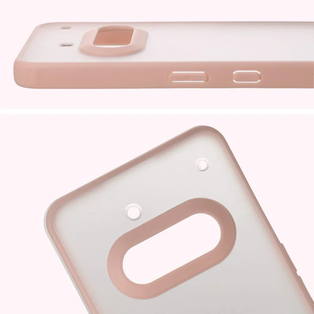 Handyhülle für Nothing Phone (3a), Bizon Case Angelo, Durchscheinend mit rosem Rahmen - Image 3