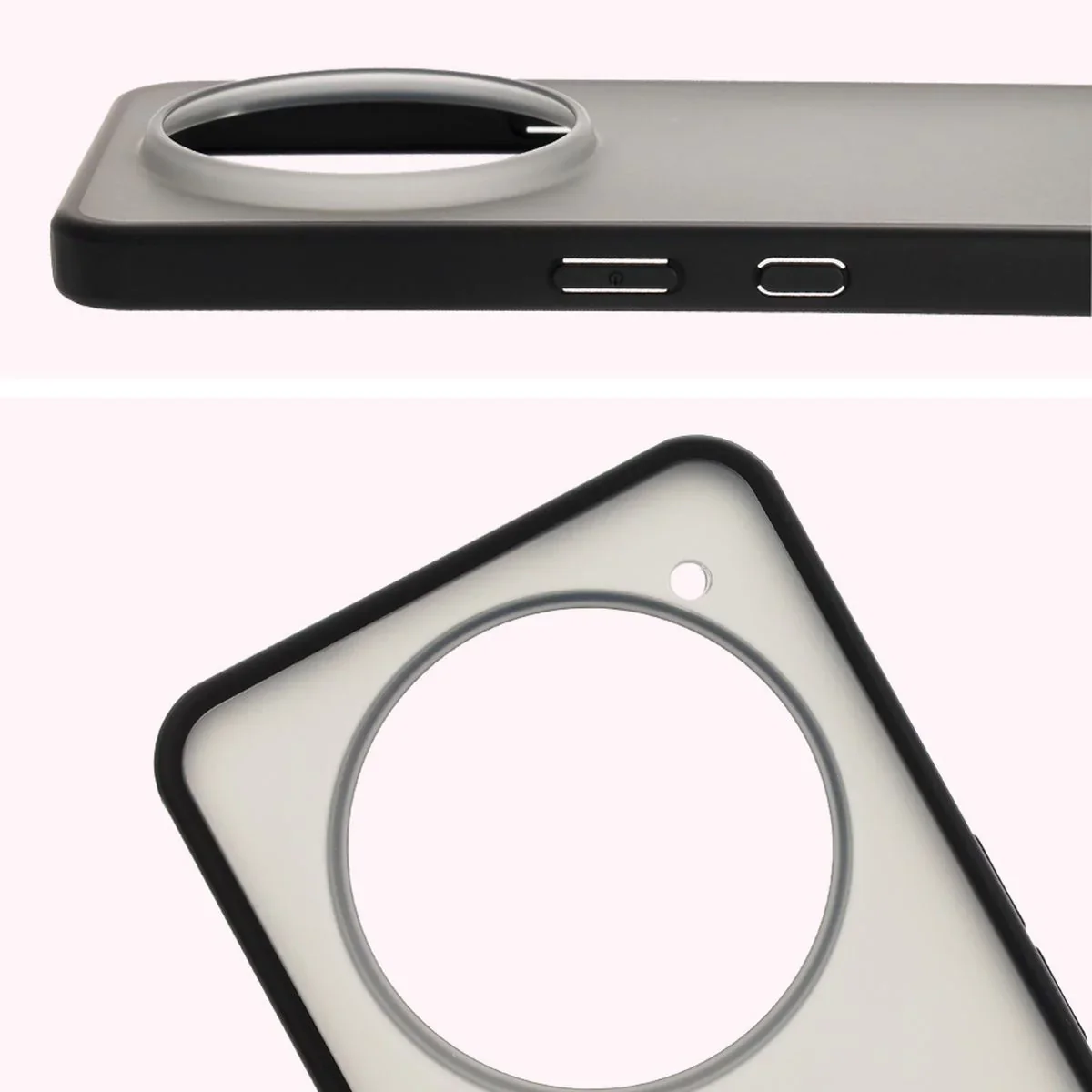Handyhülle für Nothing Phone (3a) Pro, Bizon Case Angelo, Durchscheinend mit schwarzem Rahmen - Image 3