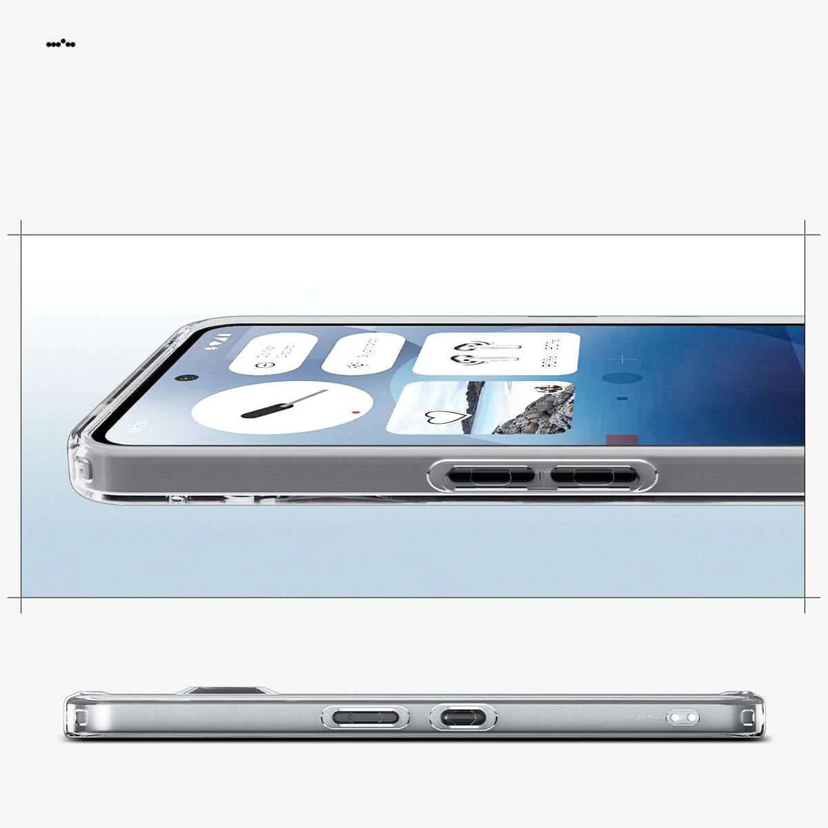 Handyhülle für Nothing Phone 3a, Spigen Ultra Hybrid, Transparent/Rauchfarben - Image 12