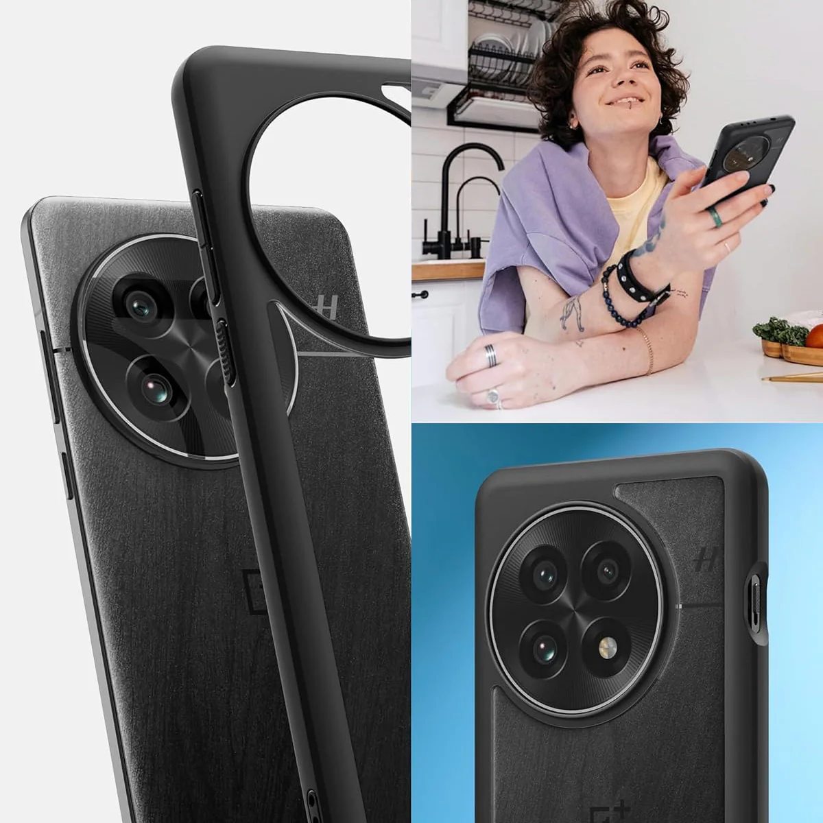 Handyhülle für OnePlus 13, Spigen Ultra Hybrid, Transparent-Schwarz - Image 11