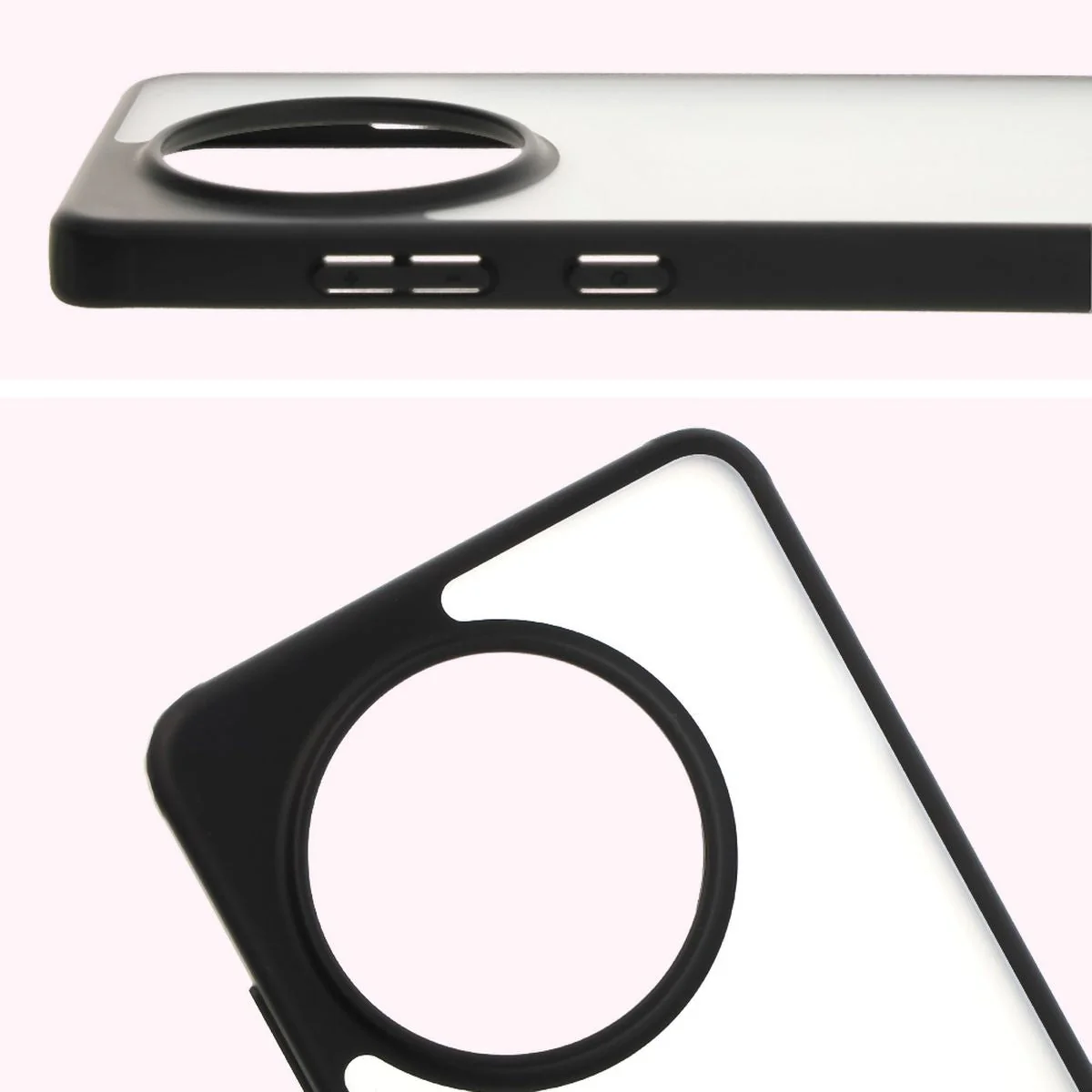 Handyhülle für OnePlus 13R, Bizon Case Angelo, Durchscheinend mit schwarzem Rahmen - Image 3