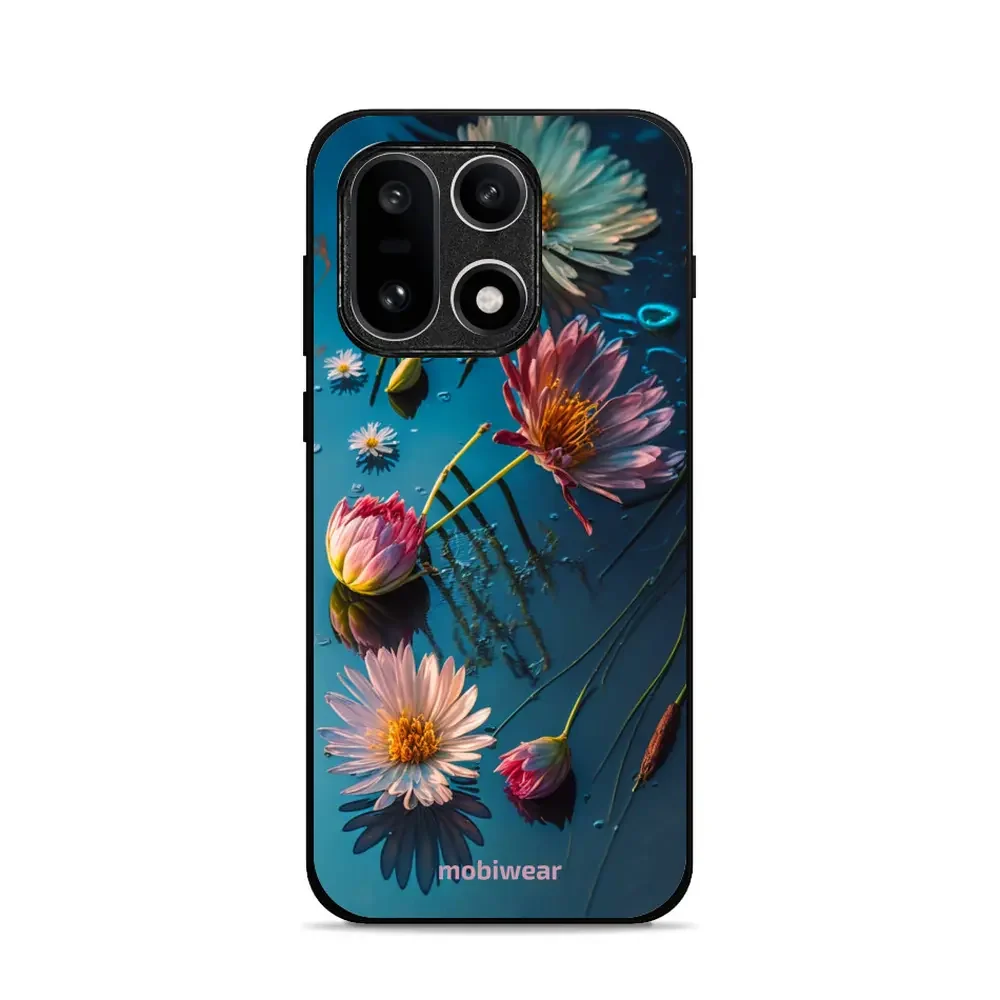 Handyhülle für OnePlus 15, Mobiwear Glossy Case, Blau-Blumig