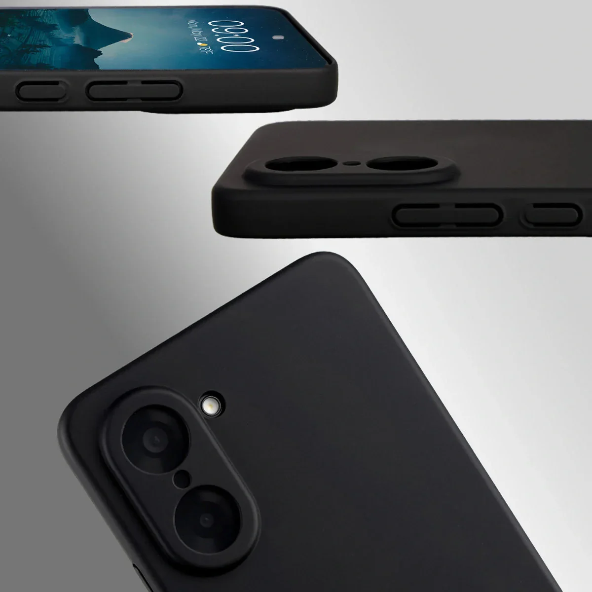 Handyhülle für OnePlus Nord CE5 5G, Bizon Case Lupka, Schwarz - Image 4