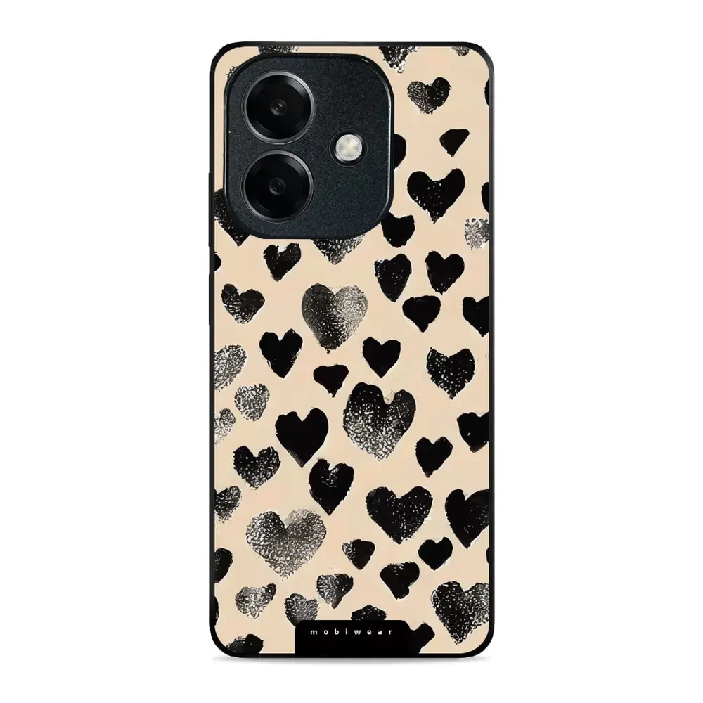 Handyhülle für Oppo A40, Mobiwear Glossy Case, Beige Liebe