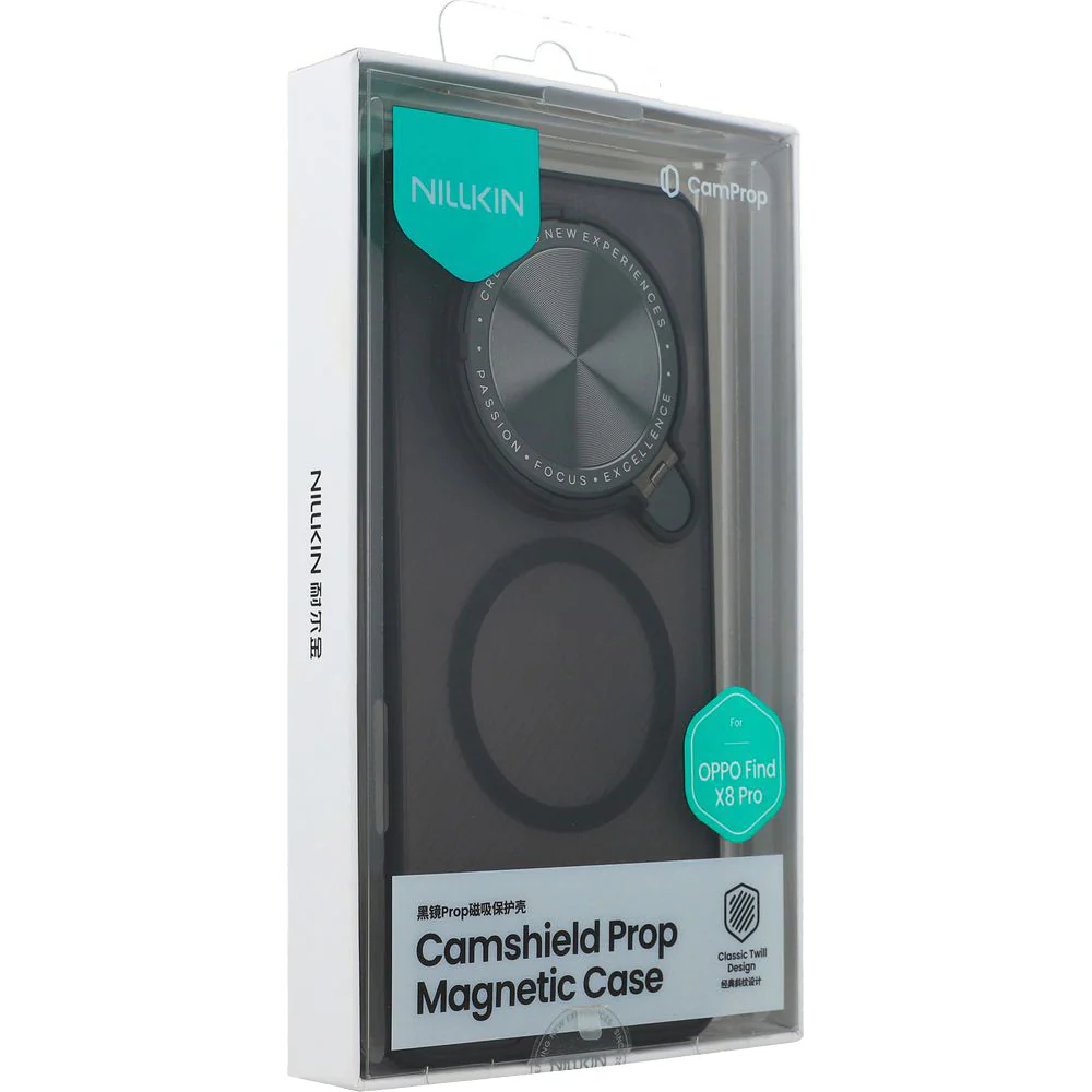 Handyhülle für Oppo Find X8 Pro, Nillkin CamShield Prop Magnetic mit MagSafe, Rauchfarben-Schwarz - Image 6