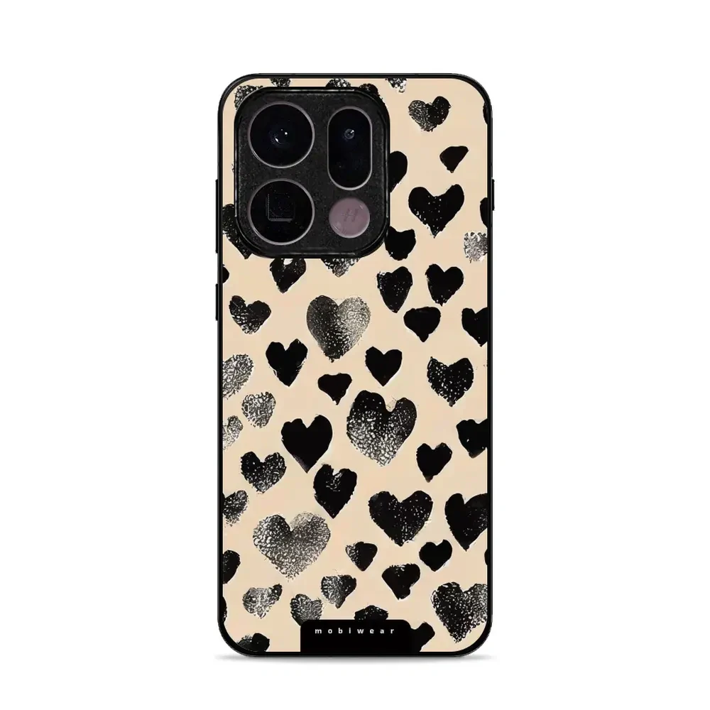 Handyhülle für Oppo Find X9, Mobiwear Glossy Case, Beige Liebe