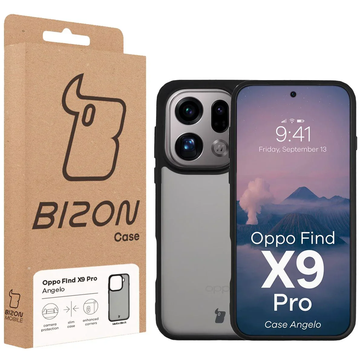Handyhülle für Oppo Find X9 Pro, Bizon Case Angelo, Getönte mit schwarzem Rahmen - Image 6