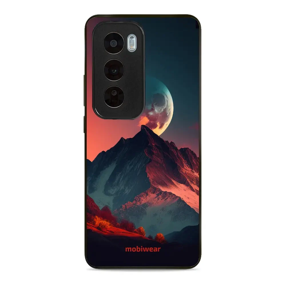 Handyhülle für Oppo Reno 12 Pro, Mobiwear Glossy Case, Gebirgsdämmerung