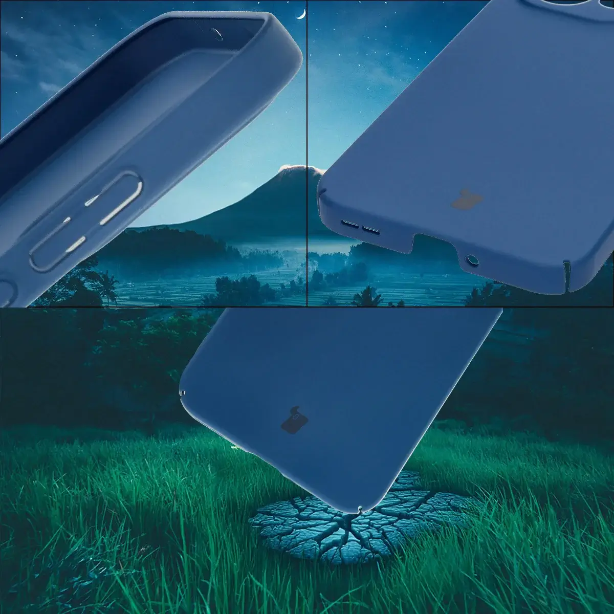 Handyhülle für Oppo Reno13, Bizon Case Lupka, Blau - Image 5