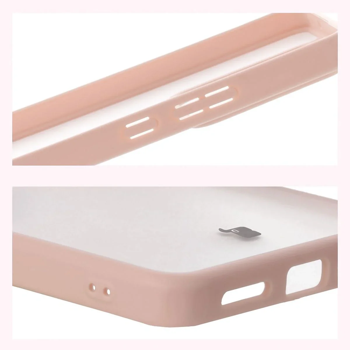Handyhülle für Realme GT 7 / 7T, Bizon Case Angelo, Durchscheinend mit rosem Rahmen - Image 4