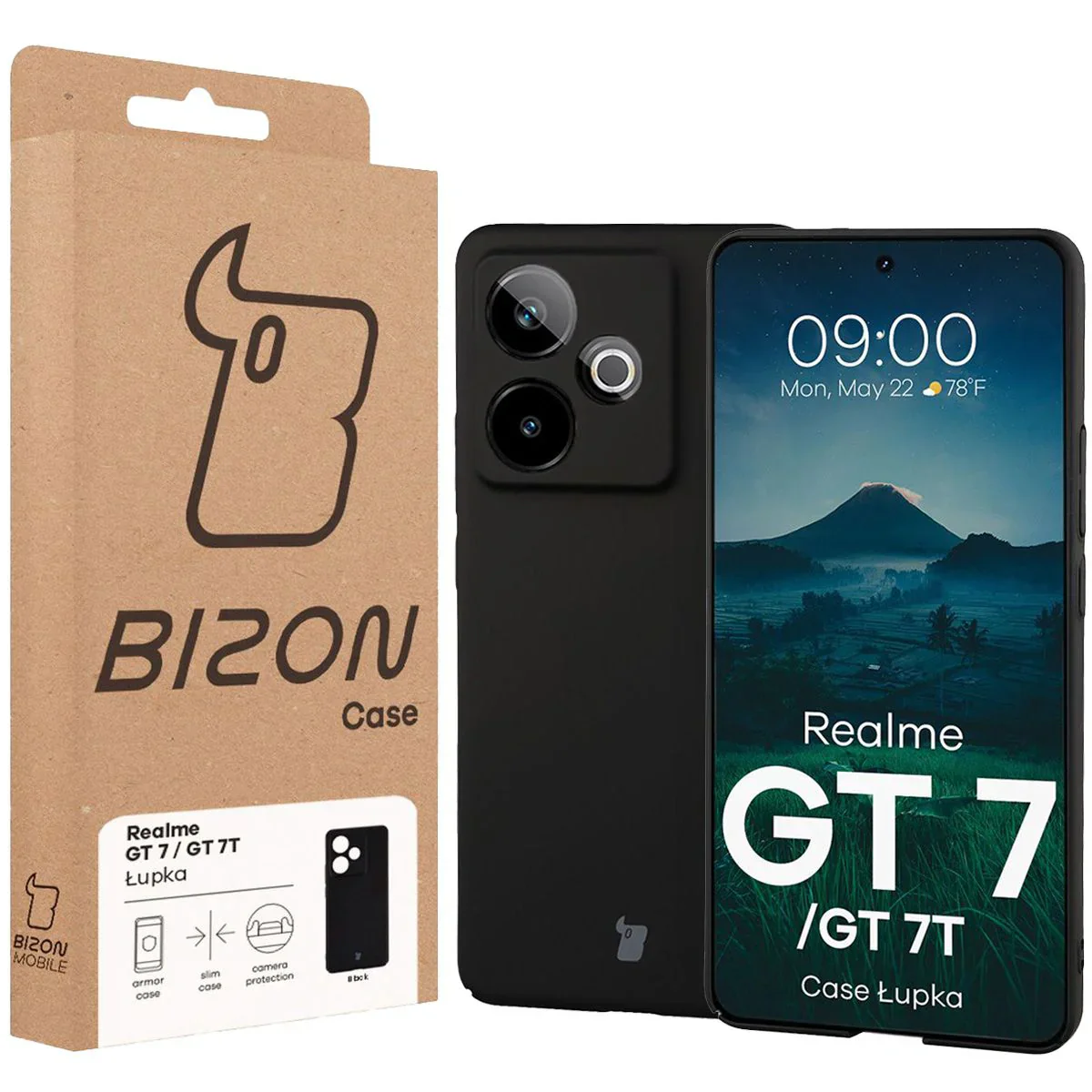 Handyhülle für Realme GT 7 / 7T, Bizon Case Lupka, Schwarz - Image 6