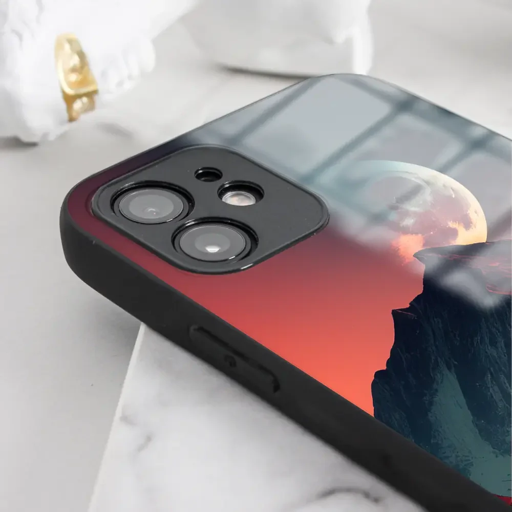 Handyhülle für Realme Note 60, Mobiwear Glossy Case, Gebirgsdämmerung - Image 2