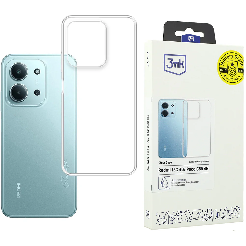 Handyhülle für Xiaomi Redmi 15C 4G / POCO C85 4G, 3mk Clear Case, Transparent - Image 2