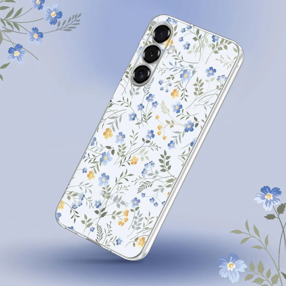 Handyhülle für Samsung Galaxy A17 5G 4G, Tech-Protect Flexair, Transparent mit Blumenmuster - Image 3