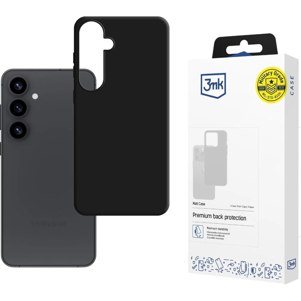 Handyhülle für Samsung Galaxy S25, 3mk Matt Case, mattes Schwarz - Image 4