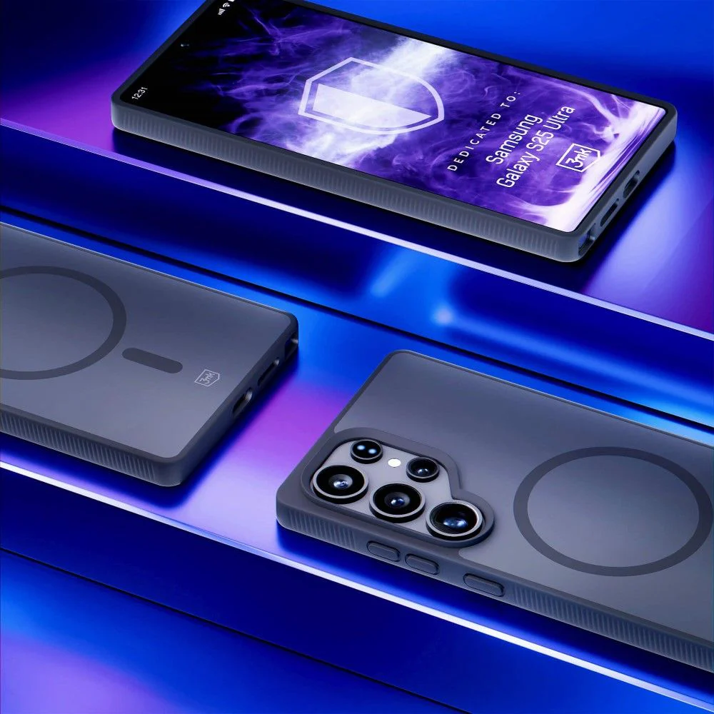 Handyhülle für Samsung Galaxy S25 Ultra, 3mk Smoke MagCase, Durchscheinend mit schwarzen Rahmen - Image 14