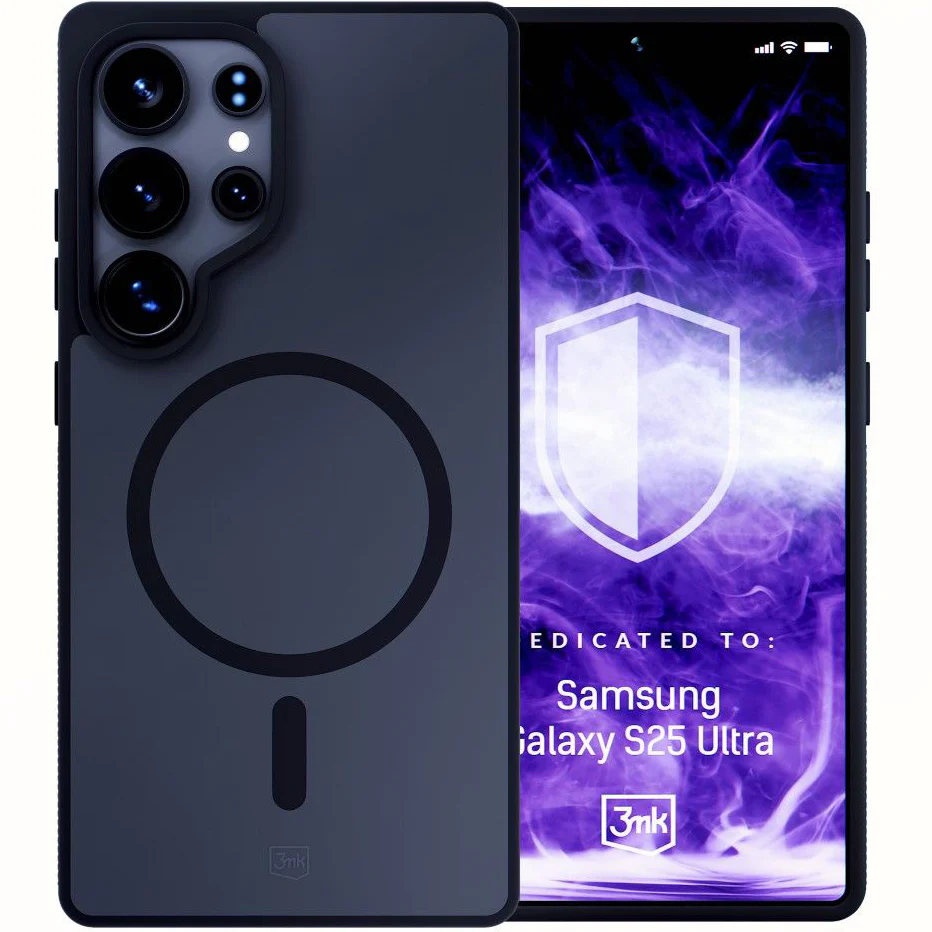 Handyhülle für Samsung Galaxy S25 Ultra, 3mk Smoke MagCase, Durchscheinend mit schwarzen Rahmen - Image 2
