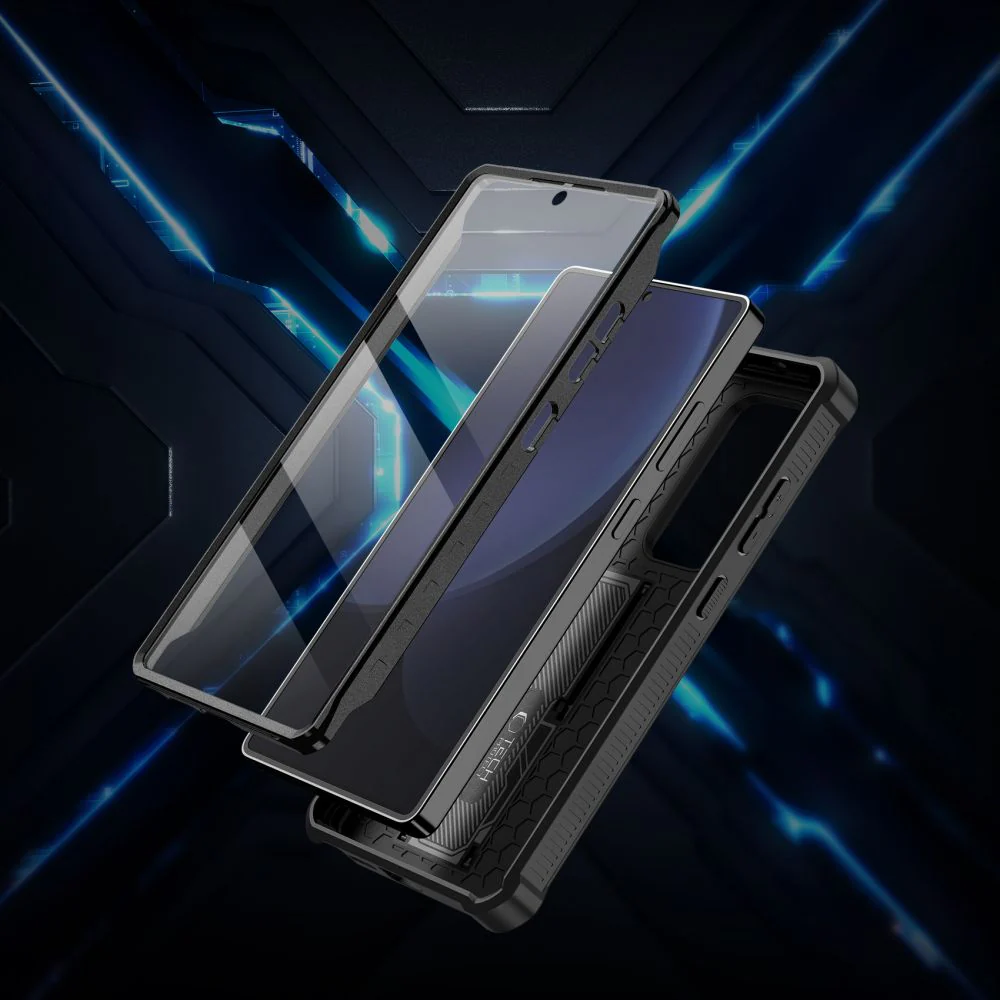 Handyhülle für Samsung Galaxy S25 Ultra, Tech-Protect Kevlar Cam Plus, Schwarz - Image 4