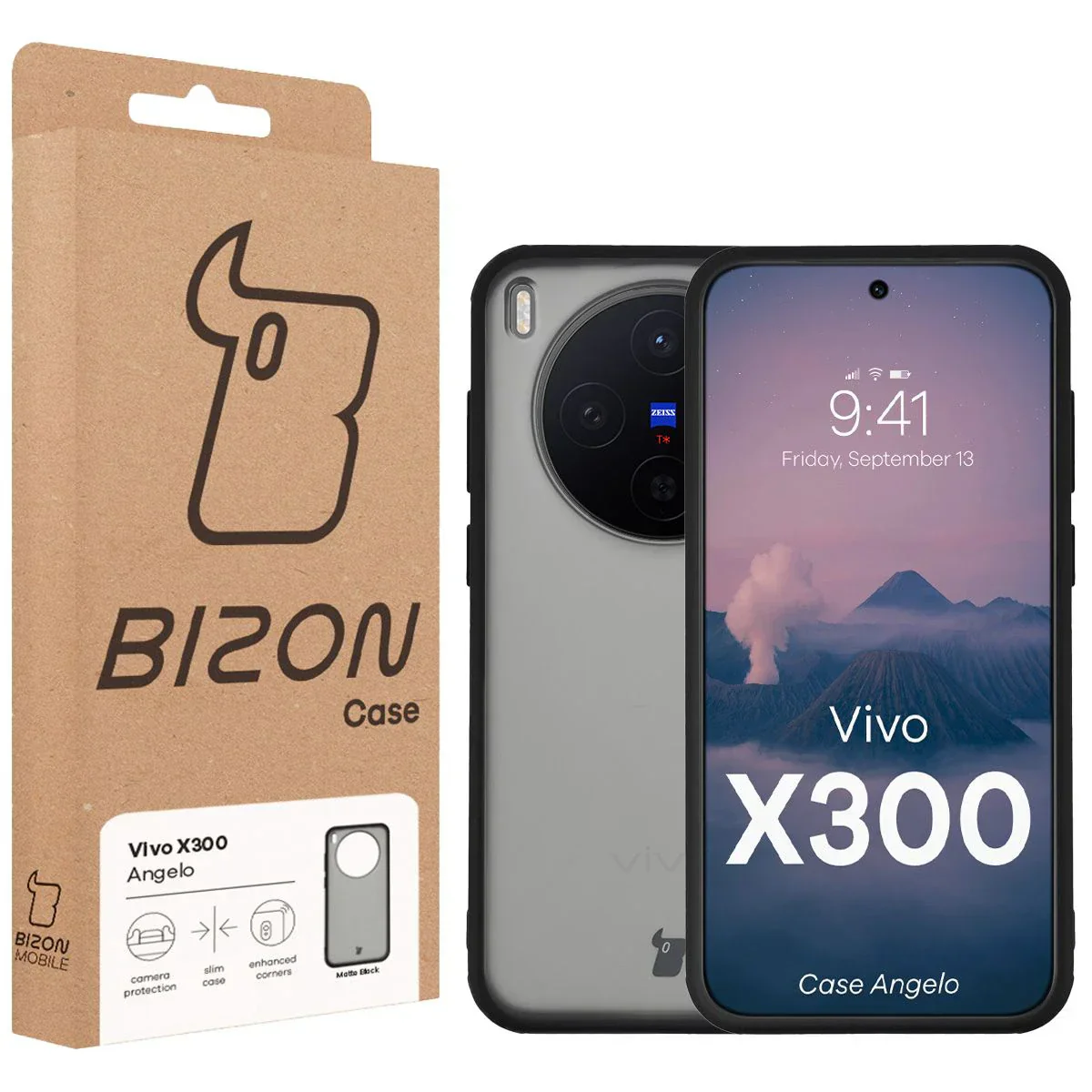 Handyhülle für Vivo X300, Bizon Case Angelo, Getönte mit schwarzem Rahmen - Image 6
