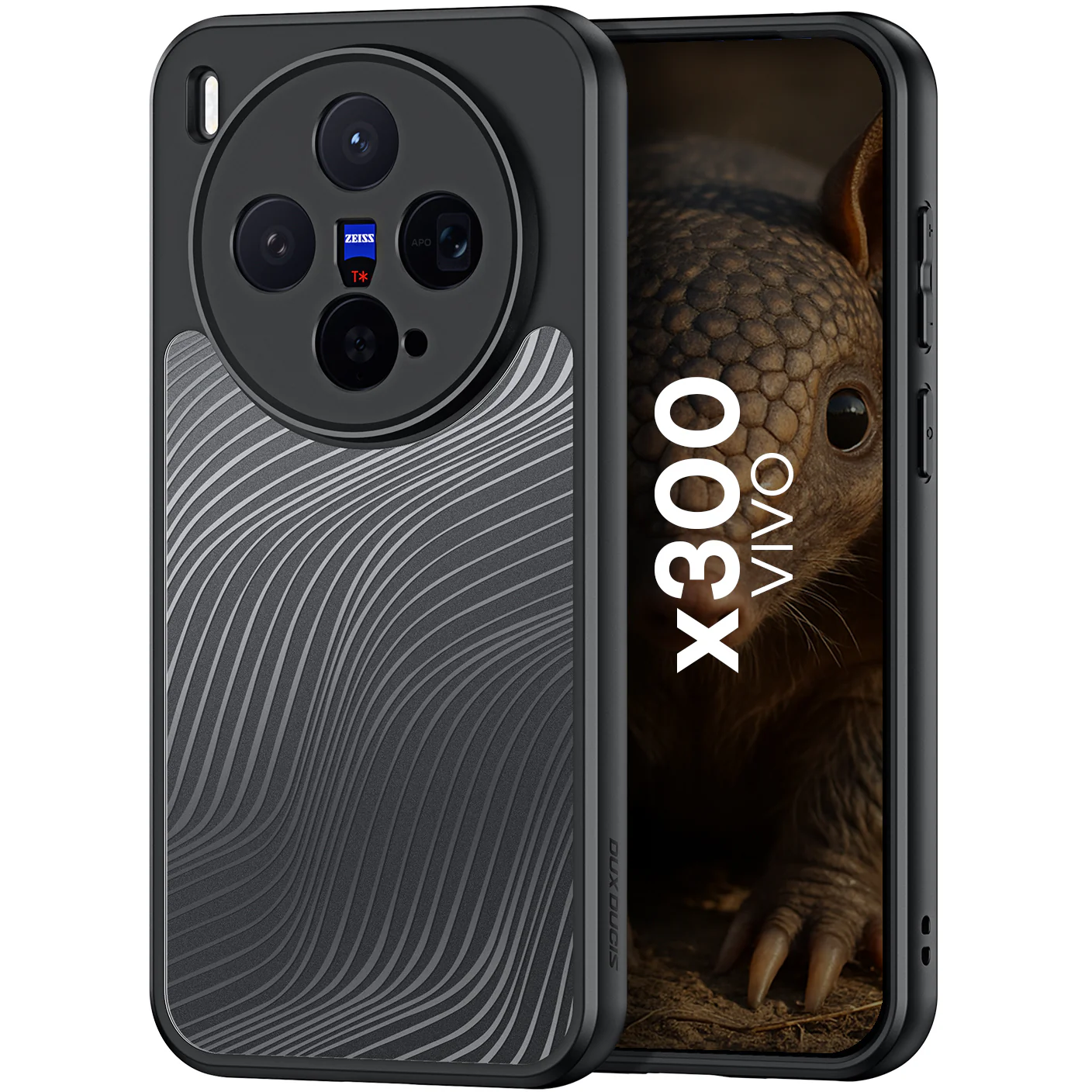 Handyhülle für Vivo X300, Dux Ducis Aimo, Transparent mit schwarzen Rahmen