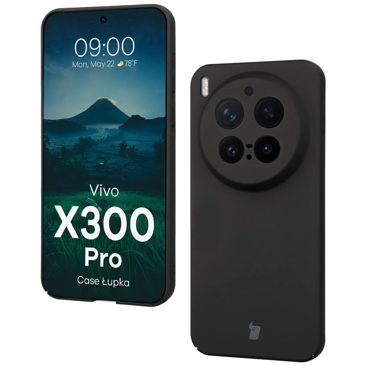 Handyhülle für Vivo X300 Pro, Bizon Case Lupka, Schwarz