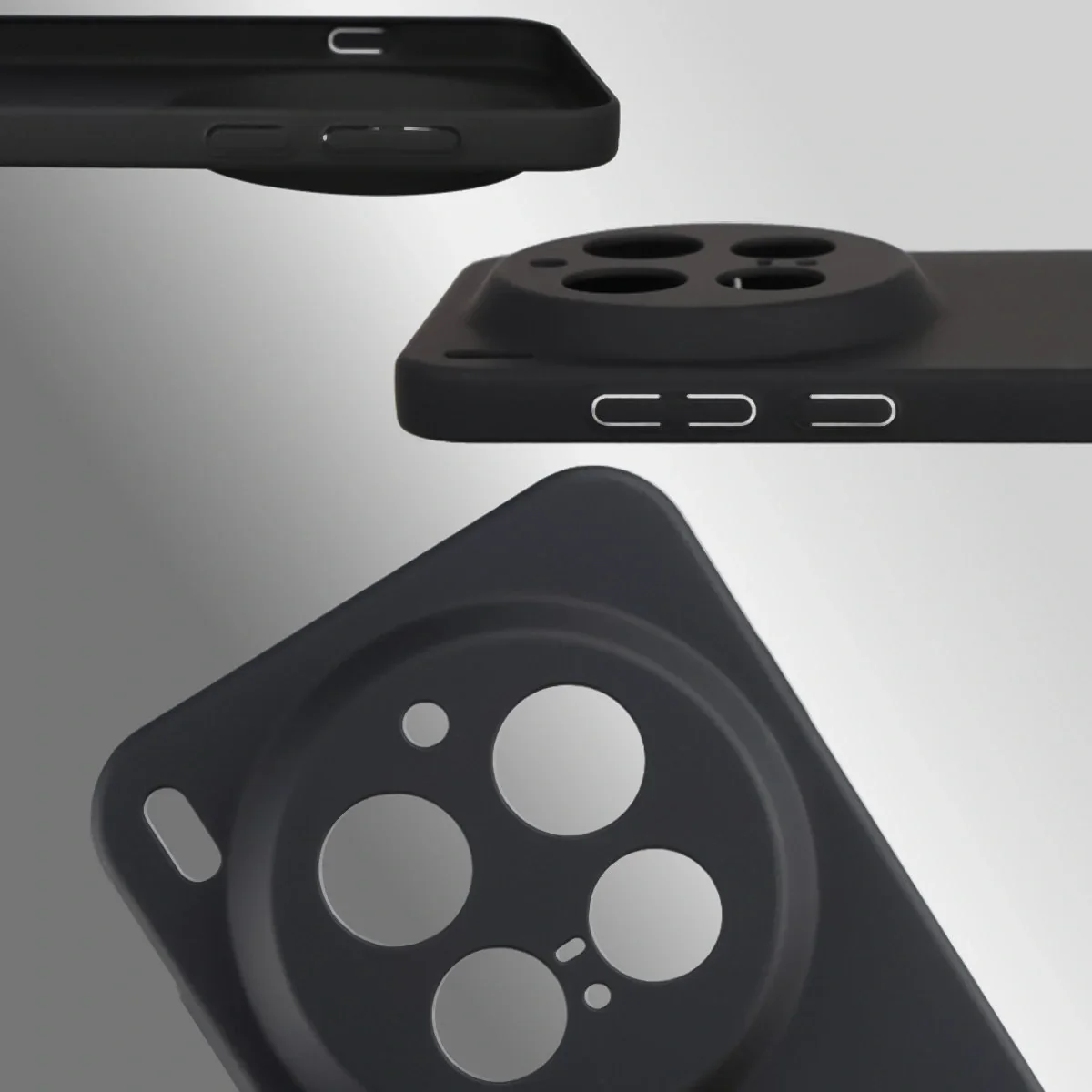 Handyhülle für Vivo X300 Pro, Bizon Case Lupka, Schwarz - Image 4