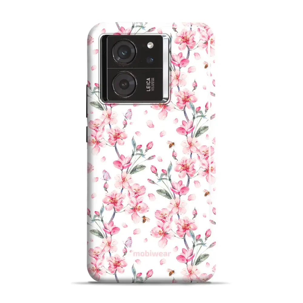 Handyhülle für Xiaomi 13T, Mobiwear Elite Pro, Japanischer Blumenstrauß
