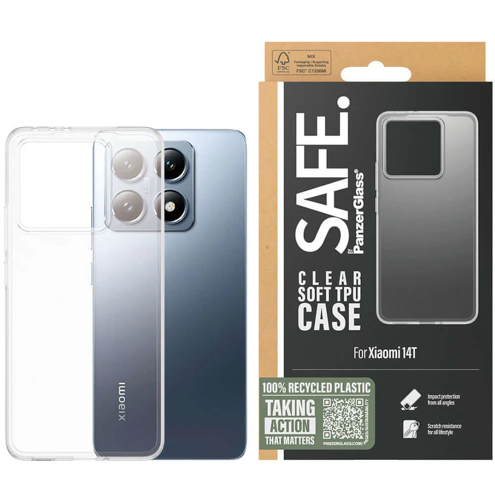 Handyhülle für Xiaomi 14T, SAFE by PanzerGlass TPU Case, Transparent - Image 2