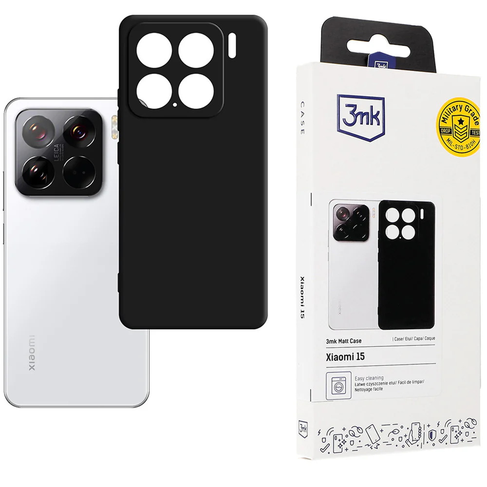 Handyhülle für Xiaomi 15, 3mk Matt Case, Mattes Schwarz - Image 2