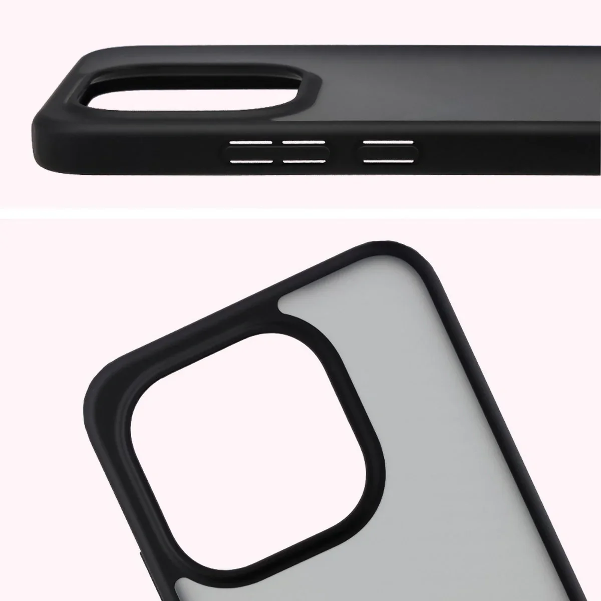 Handyhülle für Xiaomi 15T, Bizon Case Angelo, Getönte mit schwarzem Rahmen - Image 3