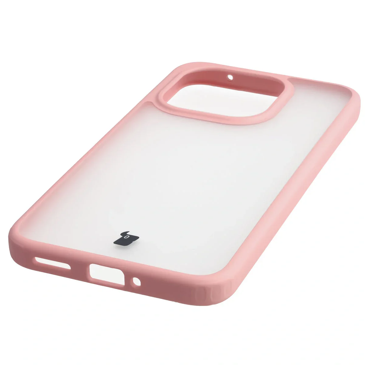 Handyhülle für Xiaomi 15T, Bizon Case Angelo, Semitransparent mit hellrosa Rahmen - Image 5