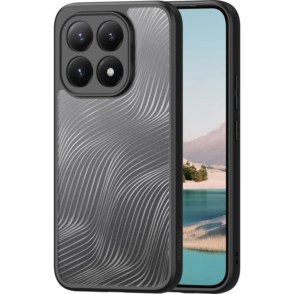 Handyhülle für Xiaomi 15T, Dux Ducis Aimo, Transparent mit schwarzen Rahmen